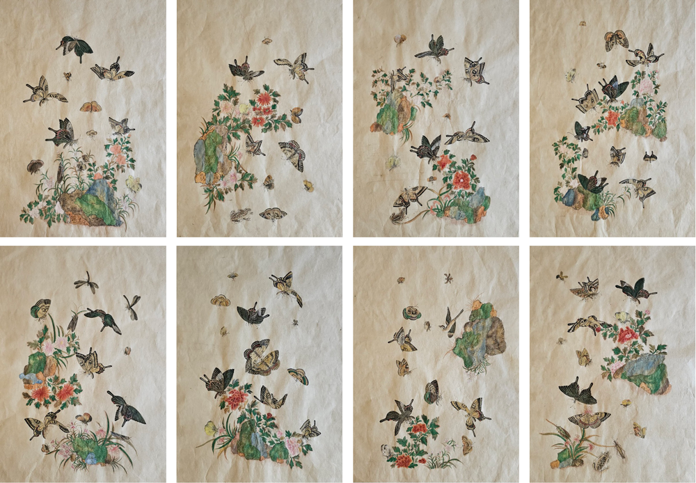 Gemälde mit Schmetterlingen 호접도